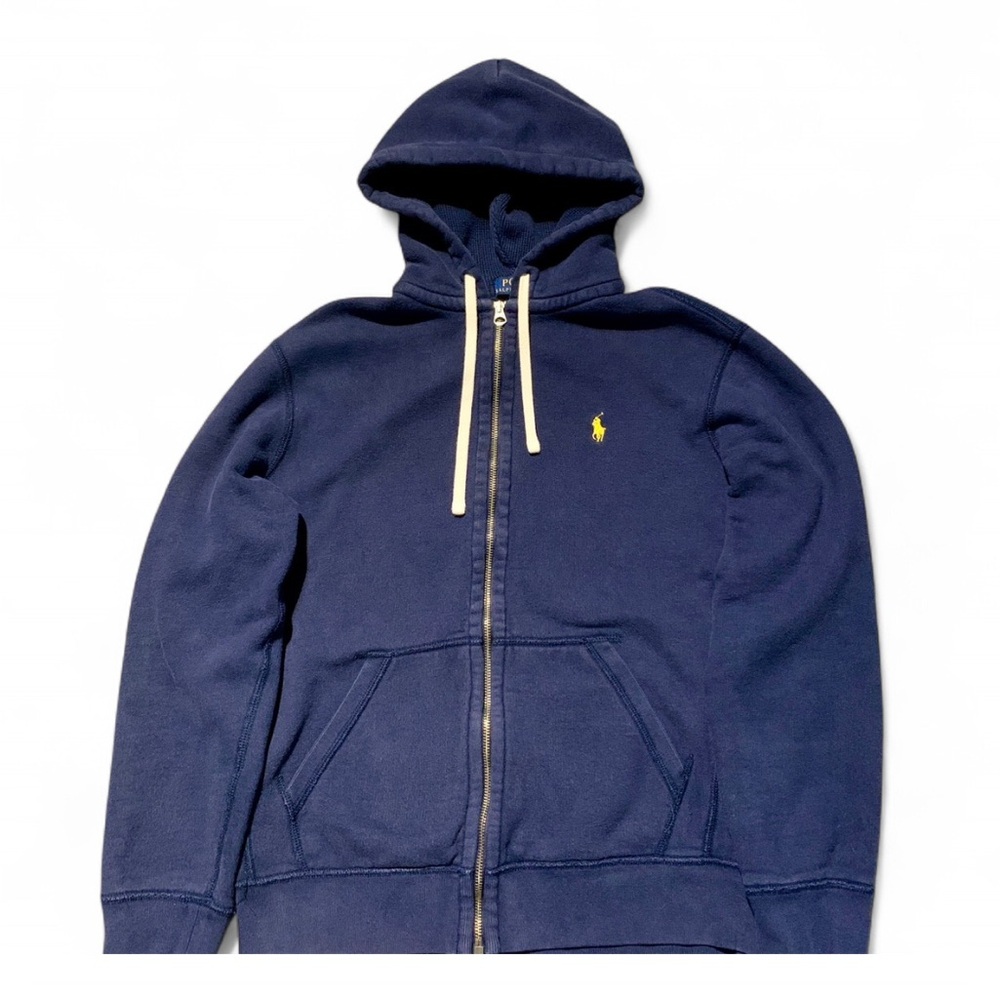 Polo Ralph Lauren Navy Zip-Up Hoodie - Excellent Condition - Size M